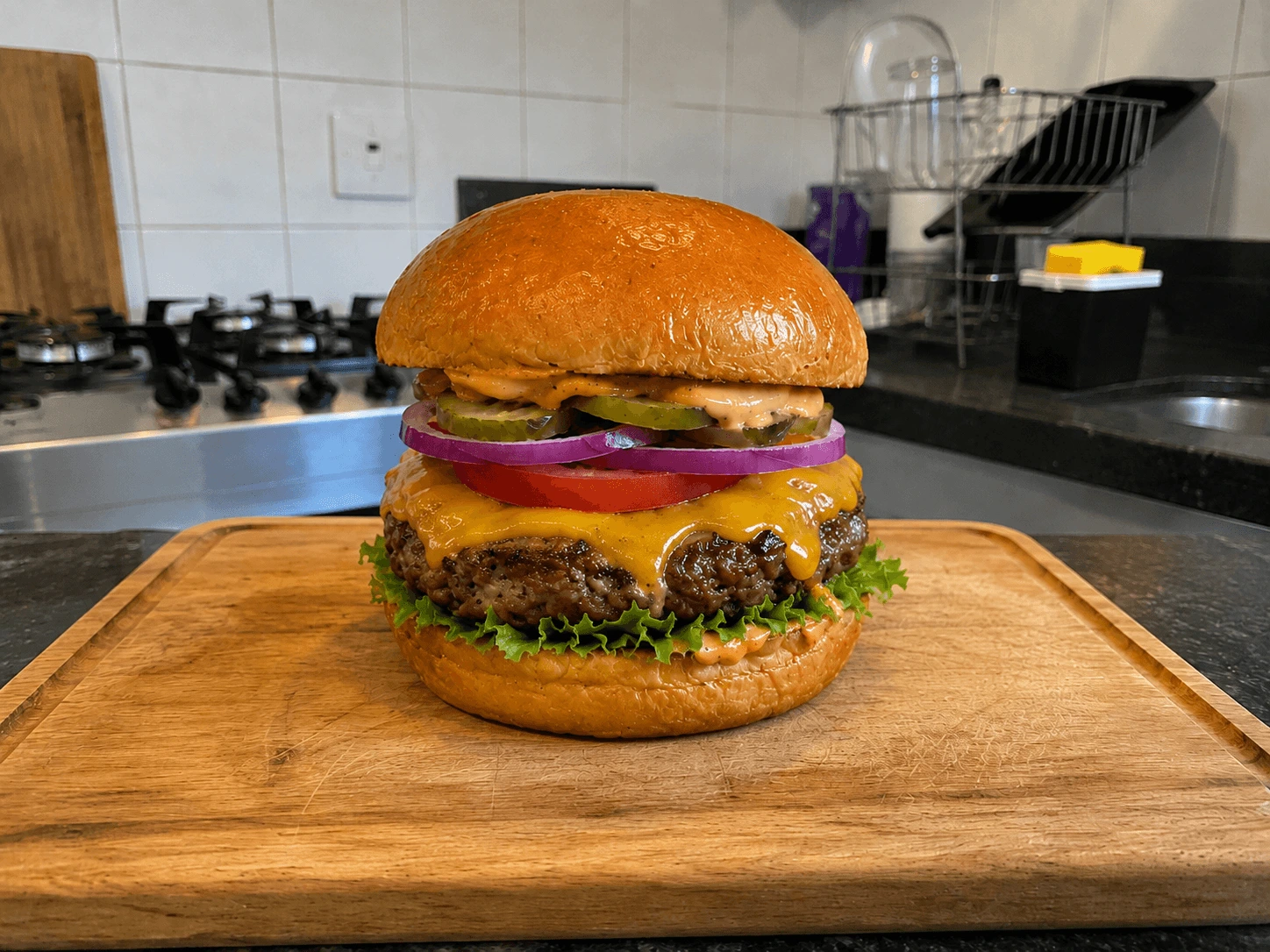 Burger clássico suculento