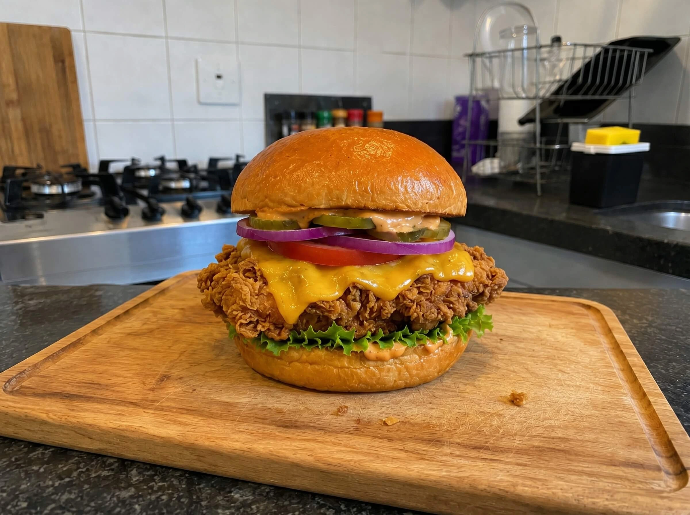 Burger frango crispy